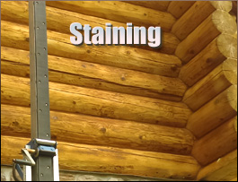  Pounding Mill, Virginia Log Home Staining
